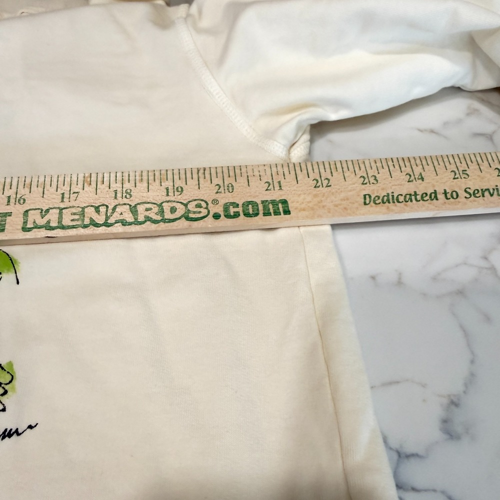 CMC Color Me Cotton Sea Turtle Print Sweatshirt XL Cream Beach Coastal USA Artsy - Picture 9 of 10